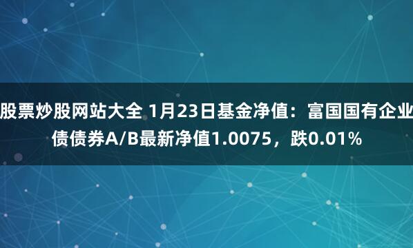 股票炒股网站大全 1月23日基金净值:富国国有企业债债券A/B最新净值1.0075,跌0.01%