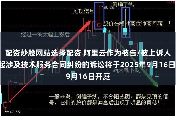 配资炒股网站选择配资 阿里云作为被告/被上诉人的1起涉及技术服务合同纠纷的诉讼将于2025年9月16日开庭